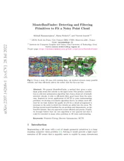 MonteBoxFinder: Detecting and Filtering Primitives to Fit a Noisy Point
  Cloud