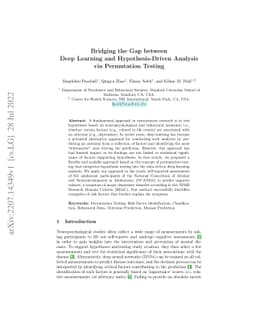 Bridging the Gap between Deep Learning and Hypothesis-Driven Analysis
  via Permutation Testing