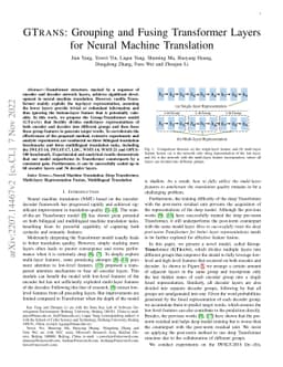 GTrans: Grouping and Fusing Transformer Layers for Neural Machine
  Translation