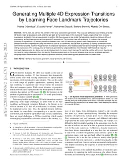 Generating Multiple 4D Expression Transitions by Learning Face Landmark
  Trajectories