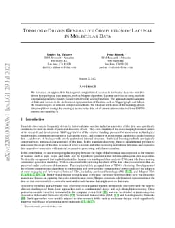 Topology-Driven Generative Completion of Lacunae in Molecular Data