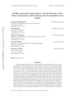 Weakly Supervised Deep Instance Nuclei Detection using Points Annotation
  in 3D Cardiovascular Immunofluorescent Images