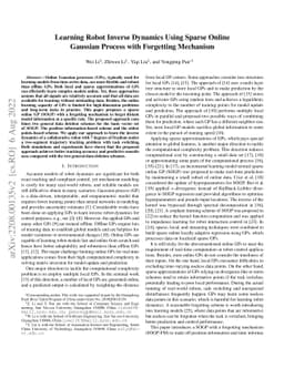 Learning robot inverse dynamics using sparse online Gaussian process
  with forgetting mechanism