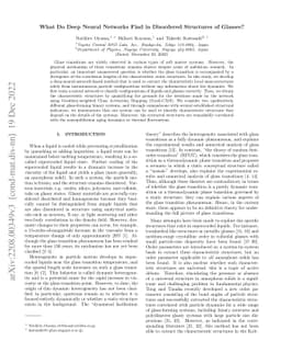 What Do Deep Neural Networks Find in Disordered Structures of Glasses?
