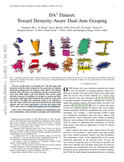 DA$^2$ Dataset: Toward Dexterity-Aware Dual-Arm Grasping