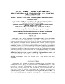 Breast Cancer Classification Based on Histopathological Images Using a
  Deep Learning Capsule Network