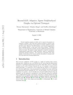 Beyond kNN: Adaptive, Sparse Neighborhood Graphs via Optimal Transport
