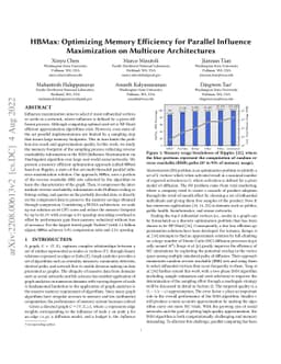 HBMax: Optimizing Memory Efficiency for Parallel Influence Maximization
  on Multicore Architectures
