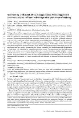 Interacting with next-phrase suggestions: How suggestion systems aid and
  influence the cognitive processes of writing