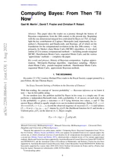 Computing Bayes: From Then 'Til Now'
