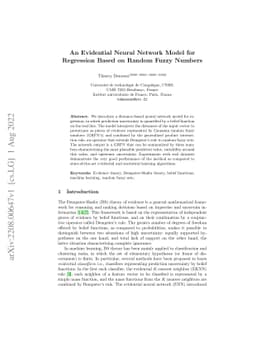 An Evidential Neural Network Model for Regression Based on Random Fuzzy
  Numbers
