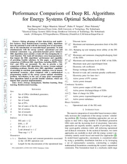 Performance Comparison of Deep RL Algorithms for Energy Systems Optimal
  Scheduling