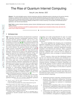 The Rise of Quantum Internet Computing