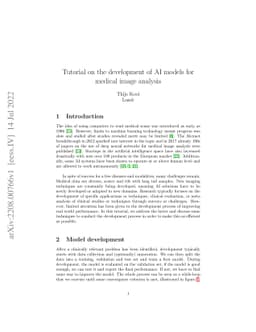 Tutorial on the development of AI models for medical image analysis