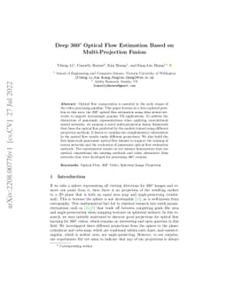 Deep 360$^\circ$ Optical Flow Estimation Based on Multi-Projection
  Fusion