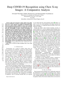 Deep COVID-19 Recognition using Chest X-ray Images: A Comparative
  Analysis