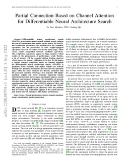 Partial Connection Based on Channel Attention for Differentiable Neural
  Architecture Search