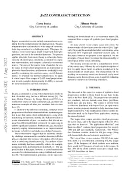 Jazz Contrafact Detection