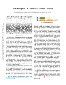 Safe Perception -- A Hierarchical Monitor Approach