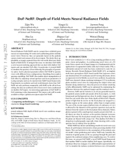 DoF-NeRF: Depth-of-Field Meets Neural Radiance Fields