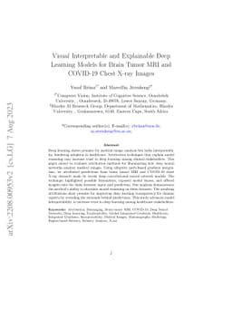 Visual Interpretable and Explainable Deep Learning Models for Brain
  Tumor MRI and COVID-19 Chest X-ray Images
