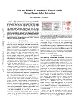 Safe and Efficient Exploration of Human Models During Human-Robot
  Interaction