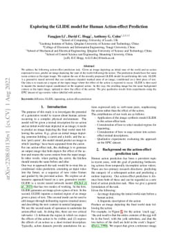 Exploring the GLIDE model for Human Action-effect Prediction