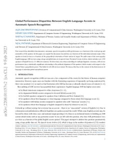 Global Performance Disparities Between English-Language Accents in
  Automatic Speech Recognition