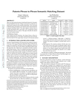 Patents Phrase to Phrase Semantic Matching Dataset