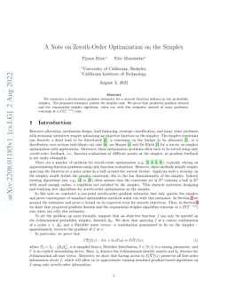 A Note on Zeroth-Order Optimization on the Simplex