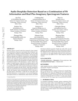 Audio Deepfake Detection Based on a Combination of F0 Information and
  Real Plus Imaginary Spectrogram Features