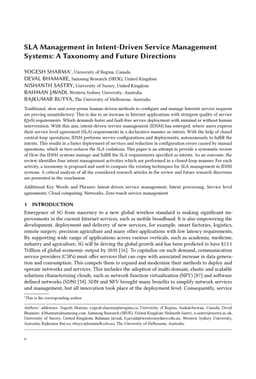 SLA Management in Intent-Driven Service Management Systems: A Taxonomy
  and Future Directions