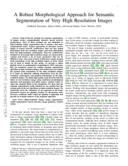 A Robust Morphological Approach for Semantic Segmentation of Very High
  Resolution Images