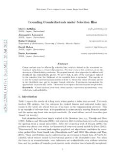 Bounding Counterfactuals under Selection Bias