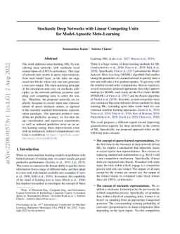 Stochastic Deep Networks with Linear Competing Units for Model-Agnostic
  Meta-Learning