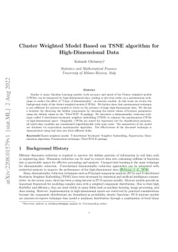 Cluster Weighted Model Based on TSNE algorithm for High-Dimensional Data