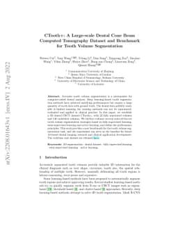 CTooth+: A Large-scale Dental Cone Beam Computed Tomography Dataset and
  Benchmark for Tooth Volume Segmentation