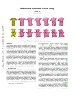 Differentiable Subdivision Surface Fitting