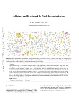 A Dataset and Benchmark for Mesh Parameterization