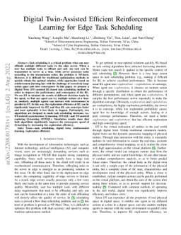 Digital Twin-Assisted Efficient Reinforcement Learning for Edge Task
  Scheduling