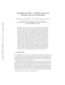 'Labelling the Gaps': A Weakly Supervised Automatic Eye Gaze Estimation