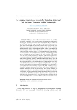 Leveraging Smartphone Sensors for Detecting Abnormal Gait for Smart
  Wearable Mobile Technologies