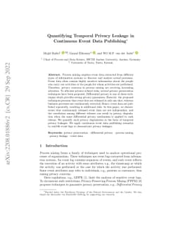 Quantifying Temporal Privacy Leakage in Continuous Event Data Publishing