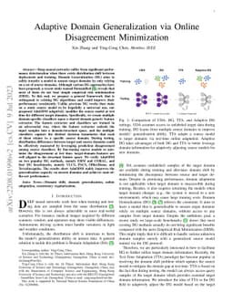 Adaptive Domain Generalization via Online Disagreement Minimization