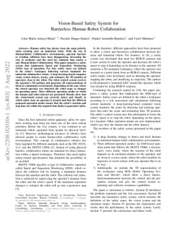 Vision-Based Safety System for Barrierless Human-Robot Collaboration
