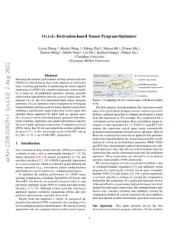 OLLIE: Derivation-based Tensor Program Optimizer
