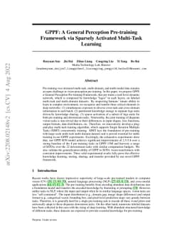 GPPF: A General Perception Pre-training Framework via Sparsely Activated
  Multi-Task Learning