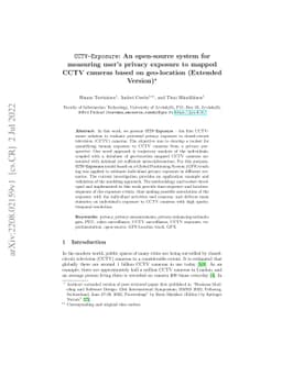 CCTV-Exposure: An open-source system for measuring user's privacy
  exposure to mapped CCTV cameras based on geo-location (Extended Version)