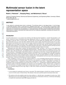 Multimodal sensor fusion in the latent representation space