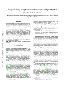 A Study of Modeling Rising Intonation in Cantonese Neural Speech
  Synthesis